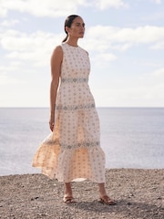 Mint Velvet Natural Print Maxi Dress - Image 3 of 8
