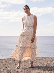 Mint Velvet Natural Print Maxi Dress - Image 5 of 8