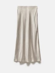 Mint Velvet Natural Satin Slip Midi Skirt - Image 6 of 6