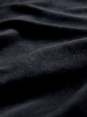Black Bridesmaid Bow Shoulder Velvet Maxi Dress - Image 7 of 8