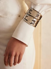 Mint Velvet Silver Tone Cuff Bracelet - Image 4 of 4