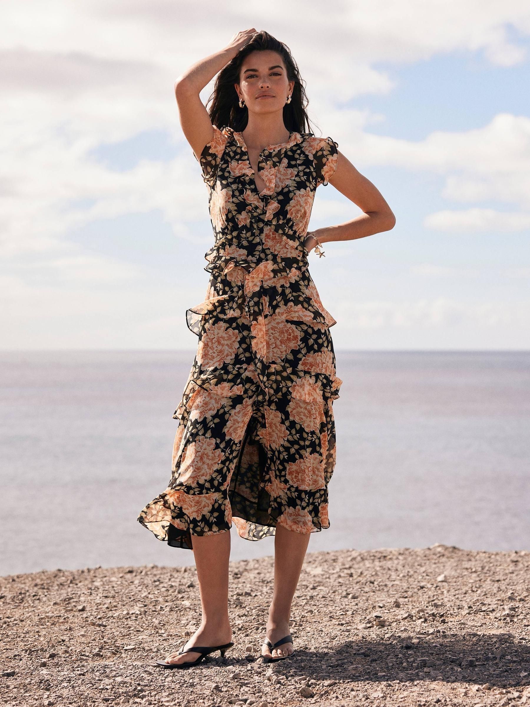 caramel vintage floral print ワンピース　3y W49220s3.jpg