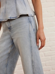 Mint Velvet Blue Barrel Leg Jeans - Image 3 of 7