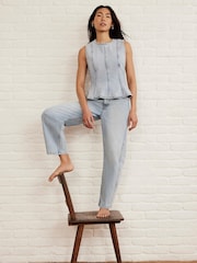 Mint Velvet Blue Barrel Leg Jeans - Image 4 of 7