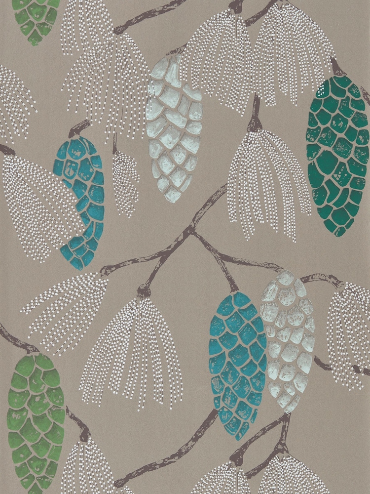 Harlequin Turquoise Pea Gilver Epitome Idyllic A4 Wallpaper Samples - Image 1 of 1