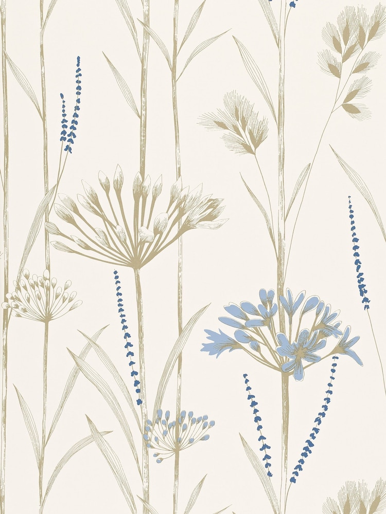 Harlequin Chalk Wedgwood Gold Gardinium Idyllic A4 Wallpaper Samples - Image 1 of 1 Harlequin Chalk Wedgwood Gold Gardinium Idyllic A4 Wallpaper Samples - Image 1 of 1