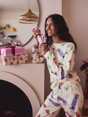 Cream Cracker Ribbed Long Sleeve Pyjamas - Image 3 of 8