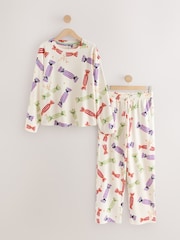 Cream Cracker Ribbed Long Sleeve Pyjamas - Image 6 of 8