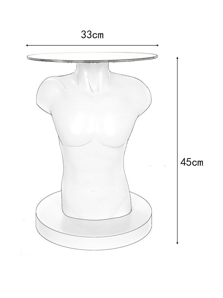 Light Male Silhouette Side Table - Image 4 of 4