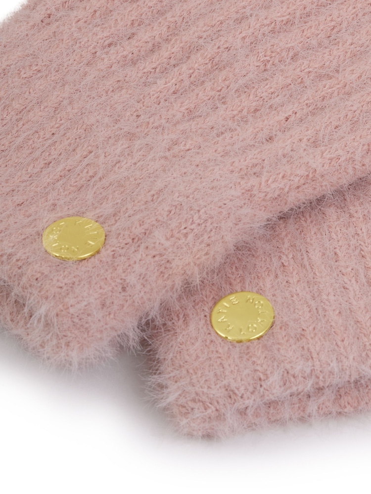 Katie Loxton Pink Gift Boxed Soft Knit Gloves - Image 2 of 3