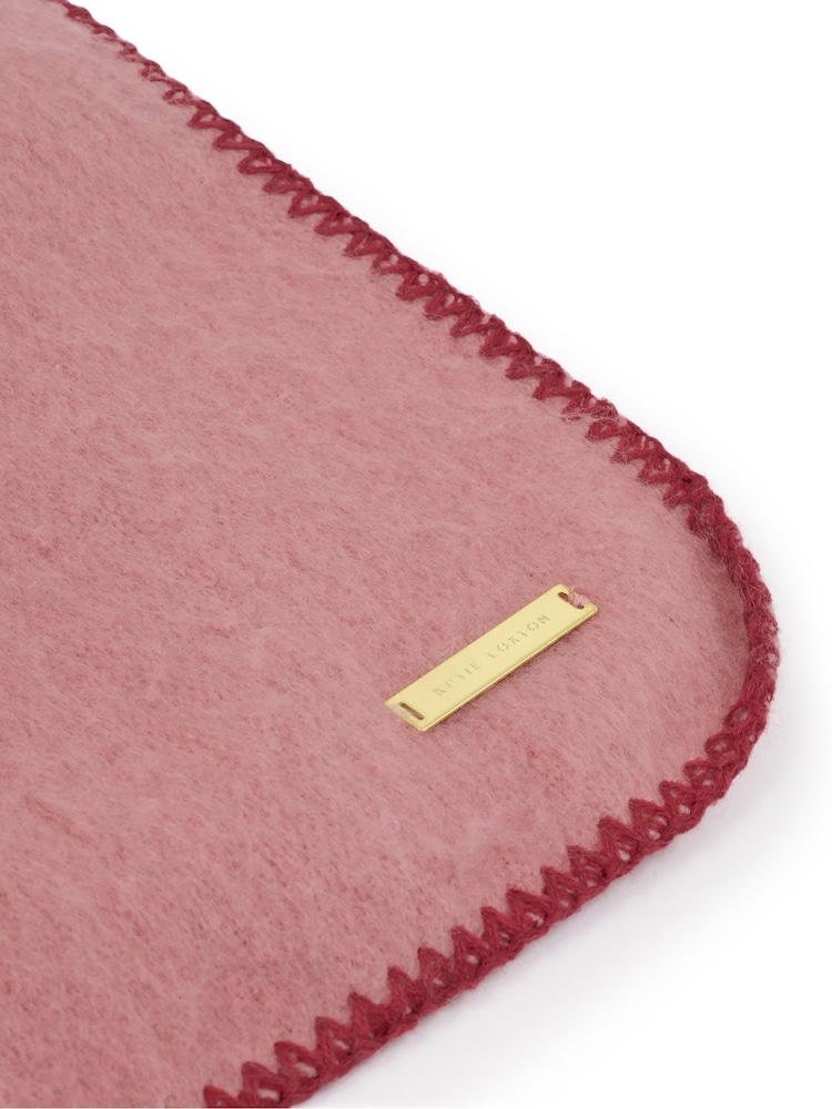 Katie Loxton Pink Whipstitch Scarf - Image 2 of 4