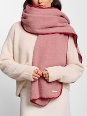 Katie Loxton Pink Whipstitch Scarf - Image 4 of 4