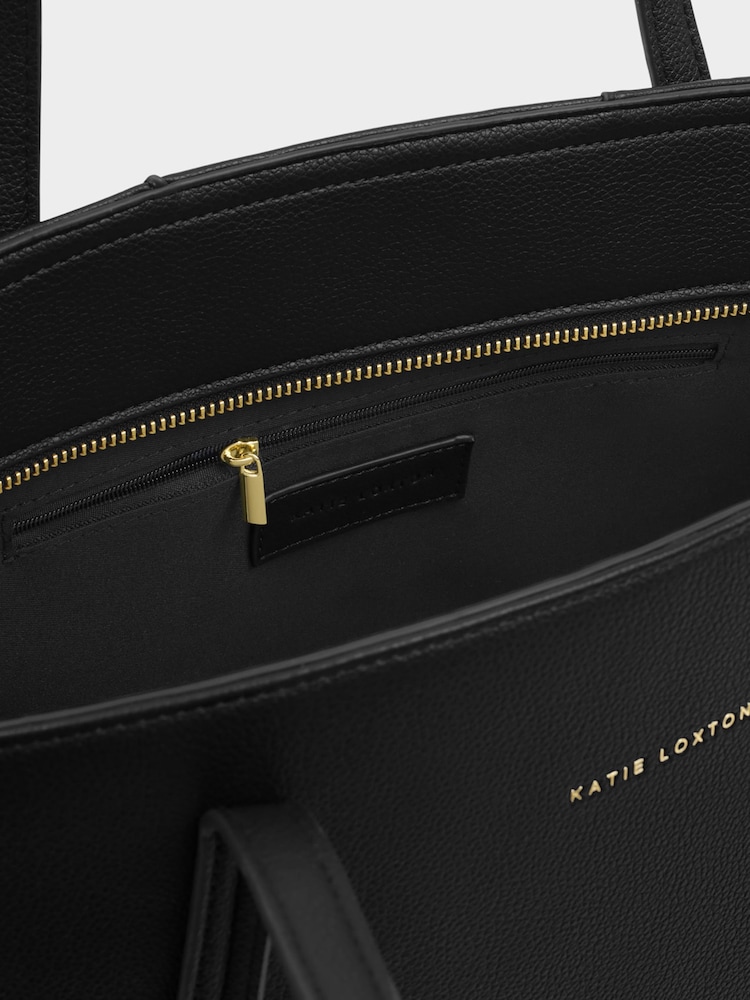 Katie Loxton Black Harlyn Work Tote Bag - Image 5 of 5 Katie Loxton Black Harlyn Work Tote Bag - Image 5 of 5