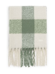 أخضر - Katie Loxton Oversized Checked Tassel Scarf - صورة 1 من 4