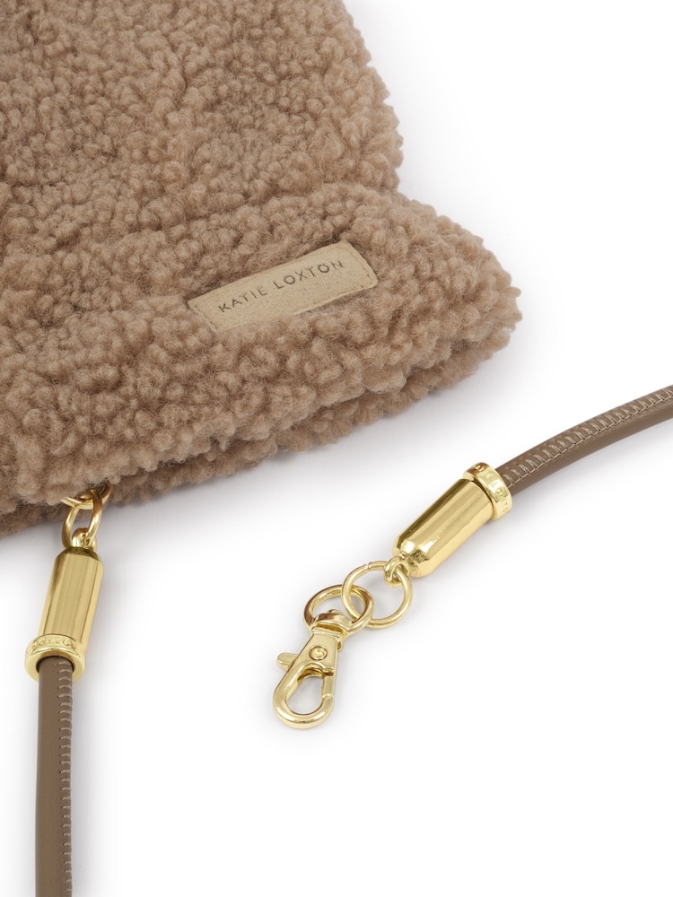 Katie Loxton Natural Teddy Mittens With Cord - Image 2 of 4