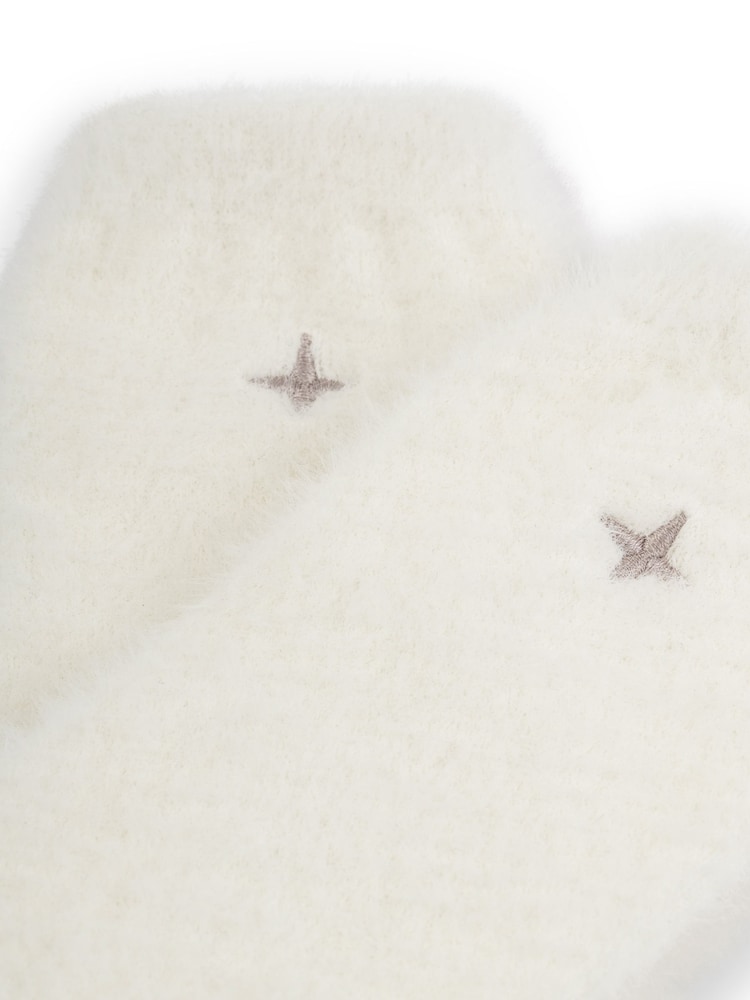 Katie Loxton White Gift Boxed Fluffy Socks - Image 2 of 3