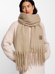 Katie Loxton Natural Oversized Tassel Scarf - Image 4 of 4