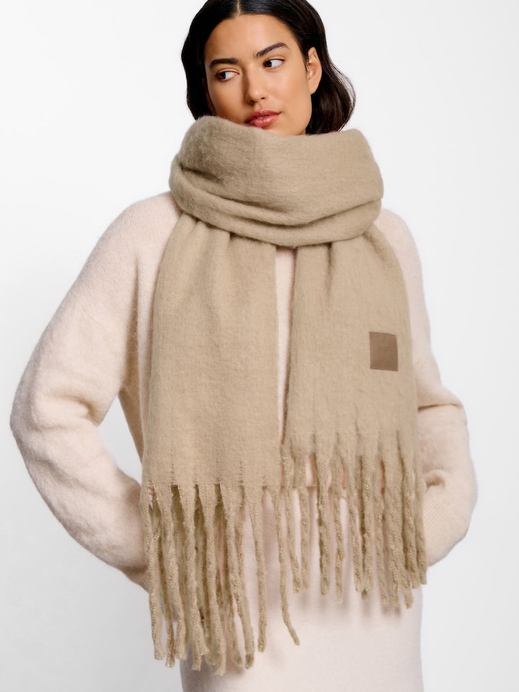 Katie Loxton Natural Oversized Tassel Scarf - Image 4 of 4