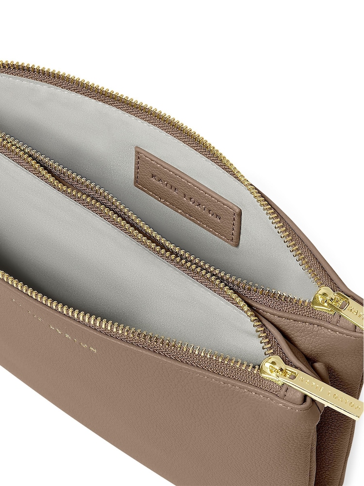 Katie Loxton Brown Duo Pouch - Image 3 of 3 Katie Loxton Brown Duo Pouch - Image 3 of 3