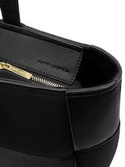 Katie Loxton Black Taya Woven Faux Suede Tote Bag - Image 5 of 5