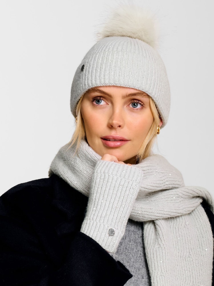 Katie Loxton Grey Sequin Scarf - Image 4 of 4
