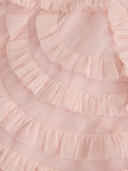 Baker by Ted Baker Pink Bead Embellished Tiered Ruffle Dress - Image 15 of 16