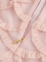 Baker by Ted Baker Pink Bead Embellished Tiered Ruffle Dress - Image 16 of 16