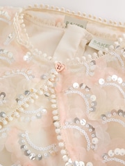 Baker by Ted Baker Sequin Godet Mesh Dress & Cape Set - صورة 14 من 22