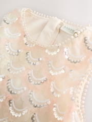 Baker by Ted Baker Sequin Godet Mesh Dress & Cape Set - صورة 15 من 22