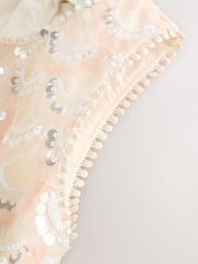 Baker by Ted Baker Sequin Godet Mesh Dress & Cape Set - صورة 16 من 22