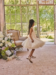 Baker by Ted Baker Sequin Godet Mesh Dress & Cape Set - صورة 4 من 22