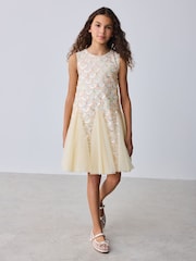 Baker by Ted Baker Sequin Godet Mesh Dress & Cape Set - صورة 6 من 22