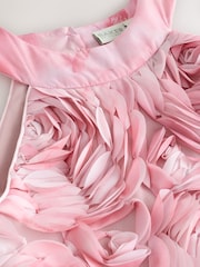 فستان بحمالة رقبة وردي بنقشة زهرية بارزة الملمس ثلاثية الأبعاد من Baker by Ted Baker - صورة 10 من 12