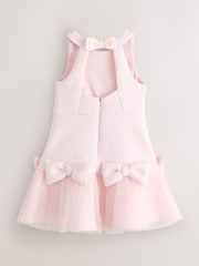 Pink - Baker by Ted Baker Mesh 3D Bow Hem Embossed Scuba Kleid - Bild 6 von 9