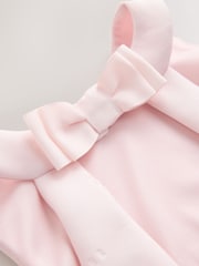 Pink - Baker by Ted Baker Mesh 3D Bow Hem Embossed Scuba Kleid - Bild 9 von 9