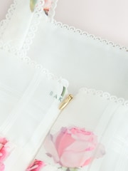 Baker by Ted Baker Burnout Organza Floral Tiered Midi White Dress - Imaginea 11 din 12