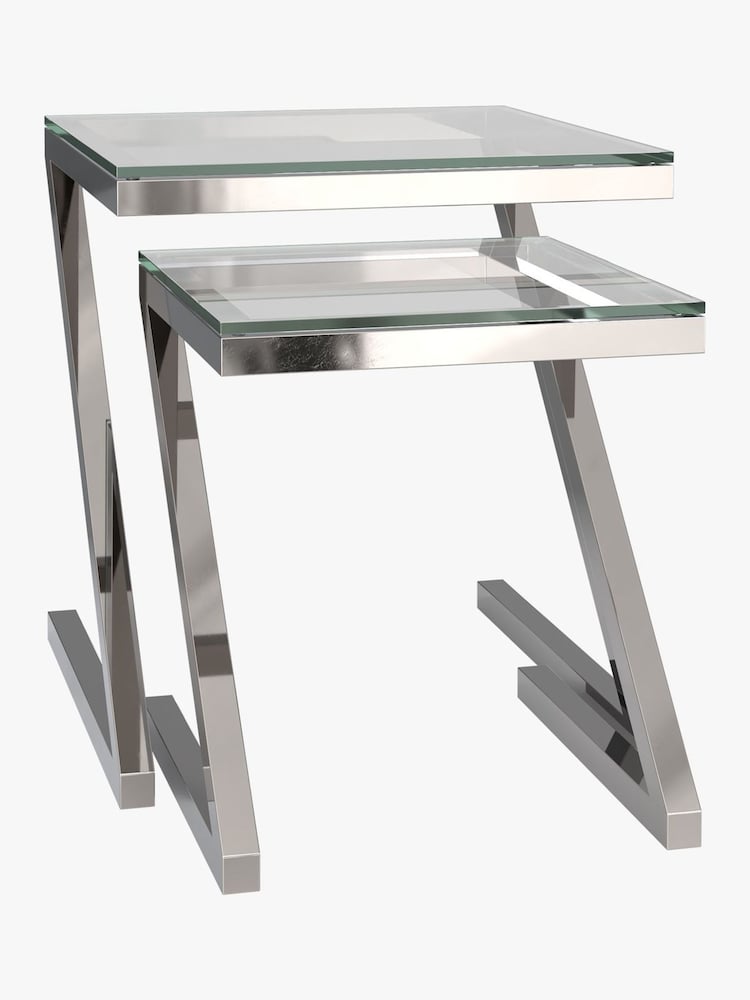 Centrepiece Stainless Steel Storm Nest of Two Table - Image 2 of 2