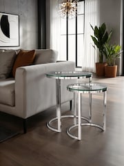 Centrepiece Stainless Steel Apollo Nest of Two Table - Image 1 of 4