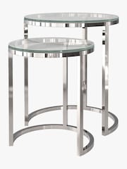 Centrepiece Stainless Steel Apollo Nest of Two Table - Image 2 of 4