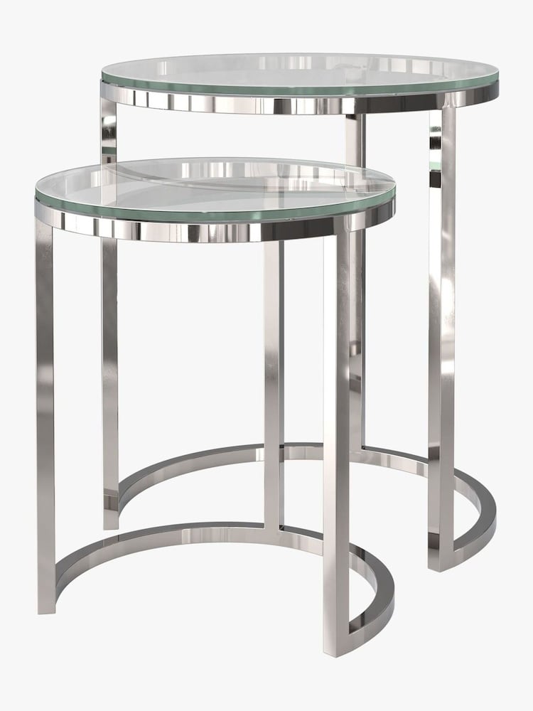 Centrepiece Stainless Steel Apollo Nest of Two Table - Image 2 of 4