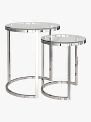 Centrepiece Stainless Steel Apollo Nest of Two Table - Image 3 of 4