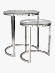 Centrepiece Stainless Steel Apollo Nest of Two Table - Image 4 of 4