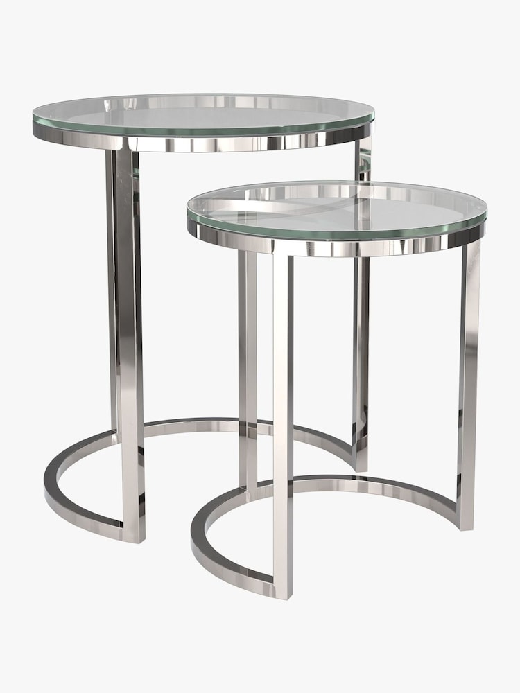 Centrepiece Stainless Steel Apollo Nest of Two Table - Image 4 of 4