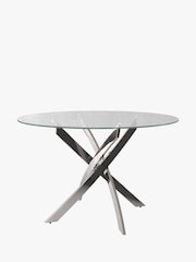 Centrepiece Chrome Cluster Small Circular Dining Table - Image 1 of 3