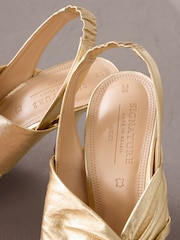 Dorado - Signature Premium Leather Twist Heeled Sandals - Imagen 5 de 6
