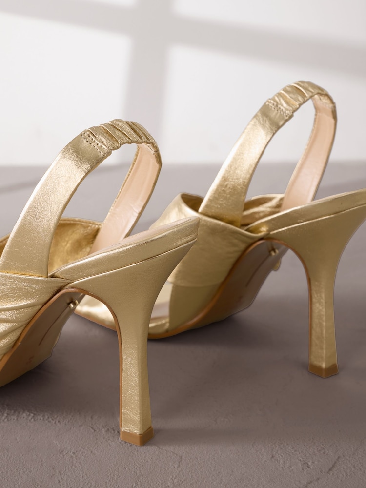 Dorado - Signature Premium Leather Twist Heeled Sandals - Imagen 6 de 6