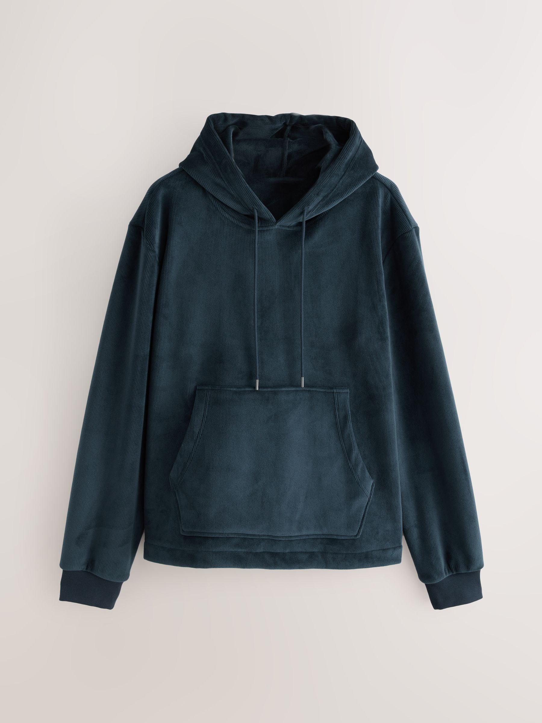 Buy Navy Blue Jersey Textured Ribbed Hoodie from Next Bosnia and