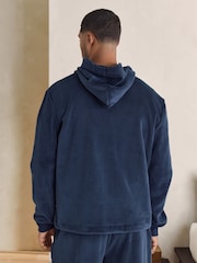 Marineblau/blau - Jersey Textured Ribbed Hoodie - Bild 8 von 13