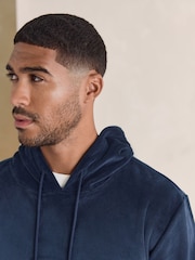 Marineblau/blau - Jersey Textured Ribbed Hoodie - Bild 9 von 13