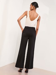 Lipsy Premium Twill Wide Leg Trousers - Imagem 4 de 4